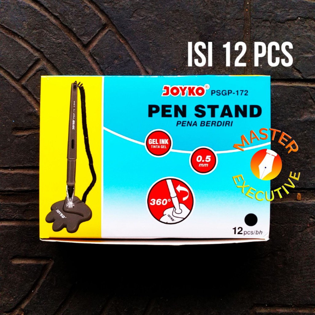 [Pak - 12 Buah] Joyko Pulpen Meja PSGP-172 / Pena Berdiri / Pen Stand Hitam