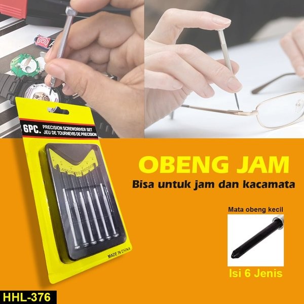 Obeng Set Mini Kecil Jam Tangan atau Kacamata Obeng Kecil Sekrup