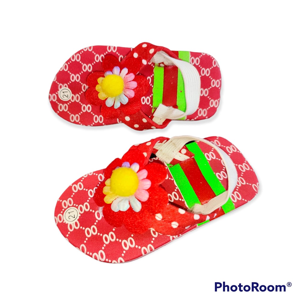 sandal baby anak cewe motif GG bunga