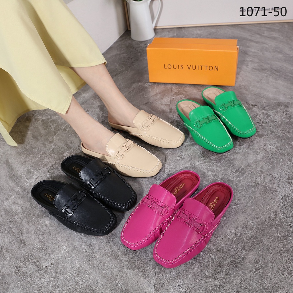 SHOES Leather Logo Flat Mules 1071-50