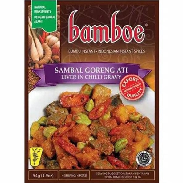 

BUMBU BAMBOE SAMBAL GORENG ATI 54GRAM - DISASS JOGJA