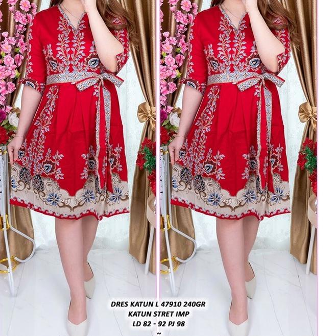 Langsung Beliii.. restock dress katun stretch sanghai imlek sincia CNY bigsize jumbo cheongsam batik