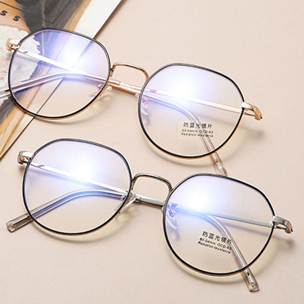 Mxbeauty Kacamata Komputer Fashion Korea Cahaya Biru blocking Vintage Metal Frame Eyewear