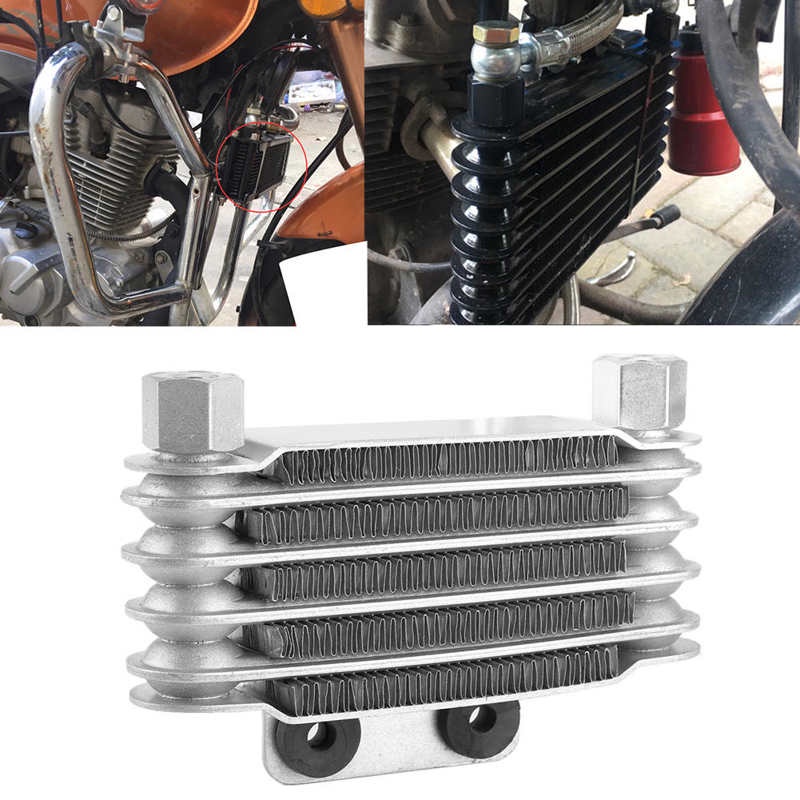 Pengganti Radiator Pendingin Oli Mesin 5 Baris Untuk Motor 125-250cc Engine Oil Cooler Cooling Radiator Mesin