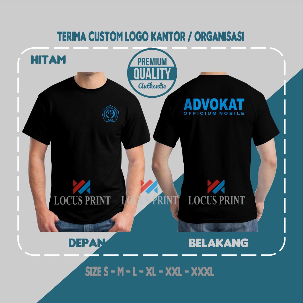 Tshirt Kaos Asosiasi Advokat Indonesia AAI Lawyer Pengacara Hukum Cotton Combed