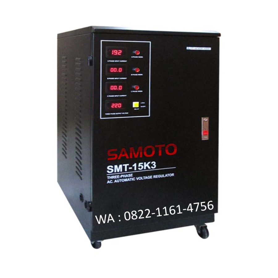 Stabilizer SAMOTO 15KVA3 3 PHASE 10500 Watt Servo Motor AVR SMT-15K3 GARANSI 1 TAHUN