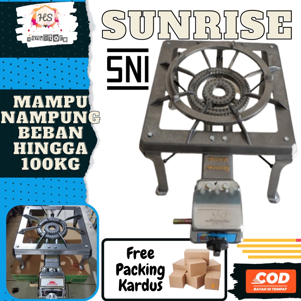 018 Kompor Cor 1 Tungku SR 301 Auto KT Sunrise SNI Peralatan Rumah Tangga Low Pressure Tekanan Renda