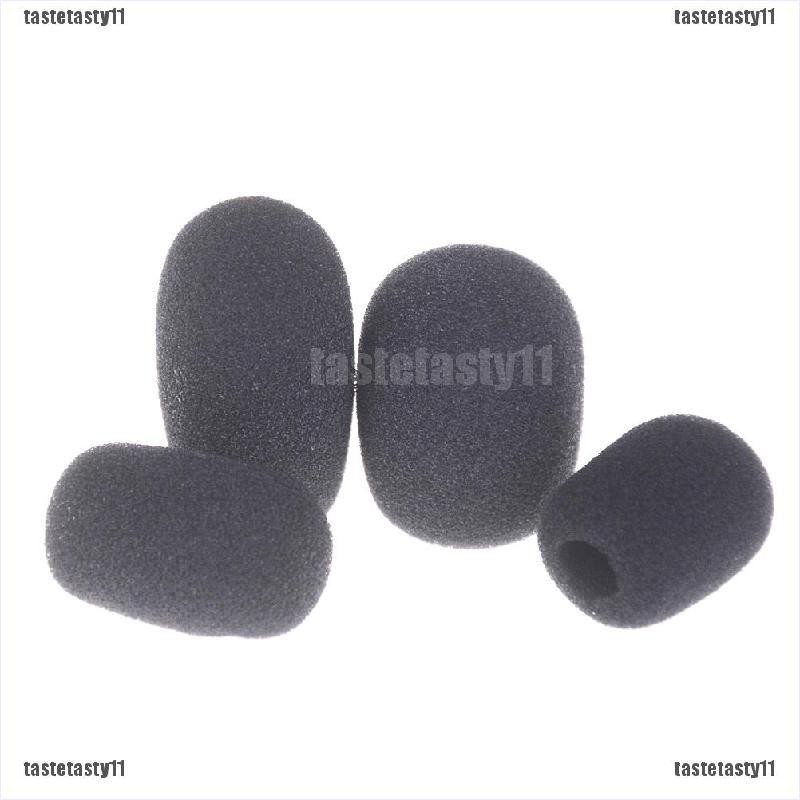 10Pcs Spons Mikrofon Warna Hitam