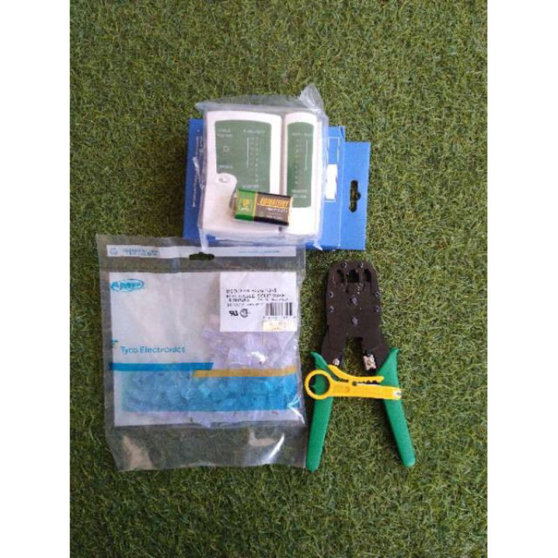 Paket Hemat Tang Krimping + Lan Tester + RJ45 100pcs