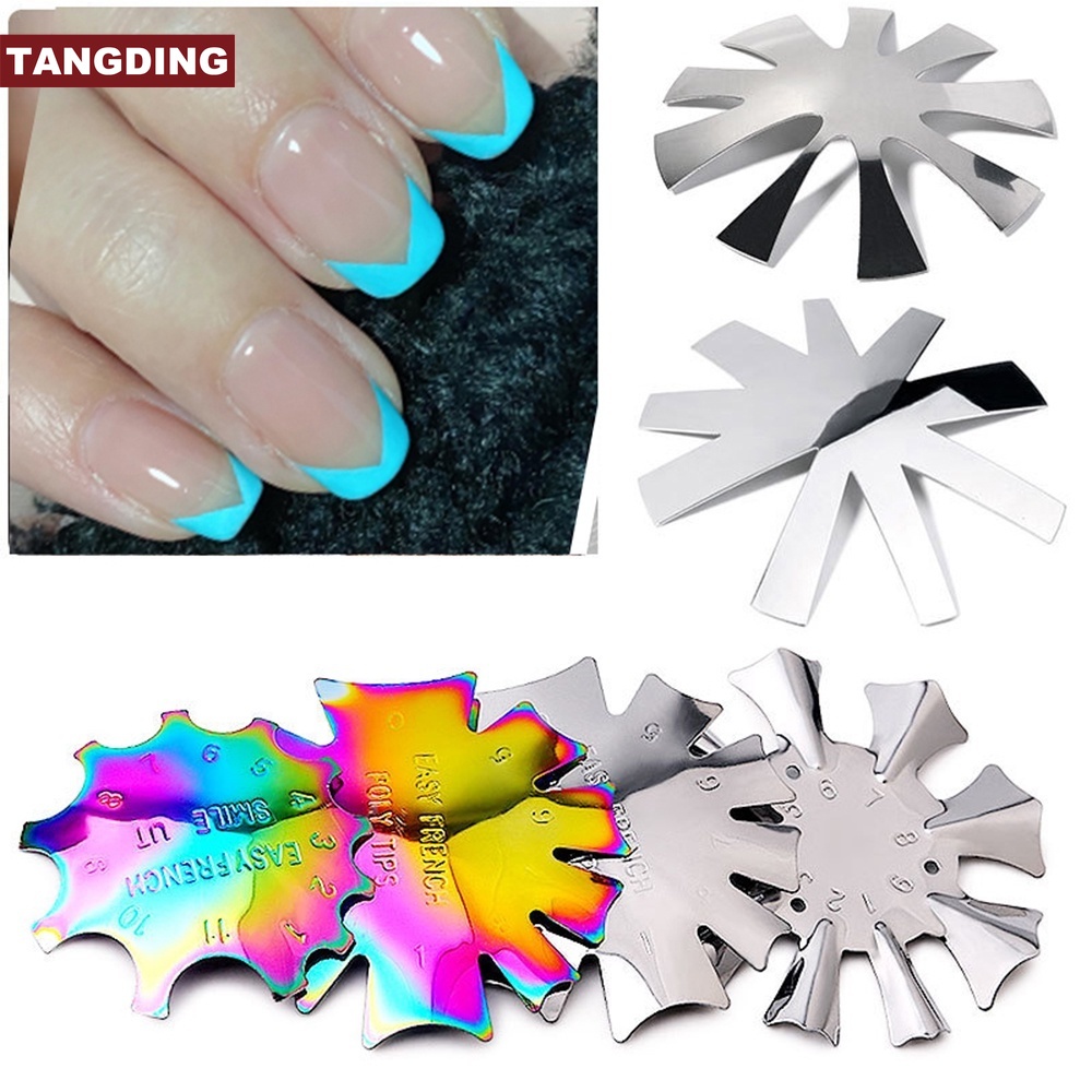 【COD Tangding】Stainless Steel V-Shaped Triangle Nail Cutter French Manicure Nail Plate Tool