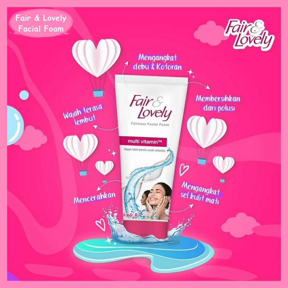 Facial Foam Glow &amp; Lovly 50 ml / Pencuci Glow &amp; Lovely / Pencuci Fair&amp;Lovly / Facial Foam Fair&amp;Lovly