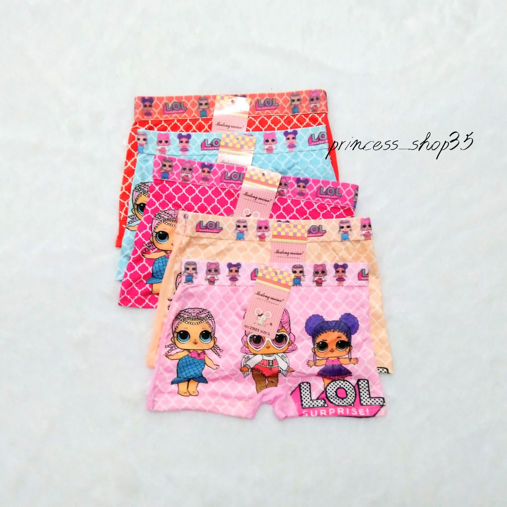 Celana dalam boxer anak perempuan motif 3D