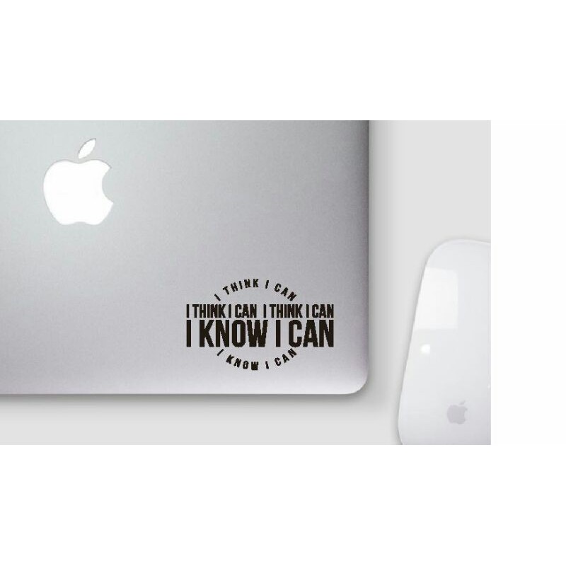  Stiker  Quote I Think Can Kata  Laptop Garskin Cutting 