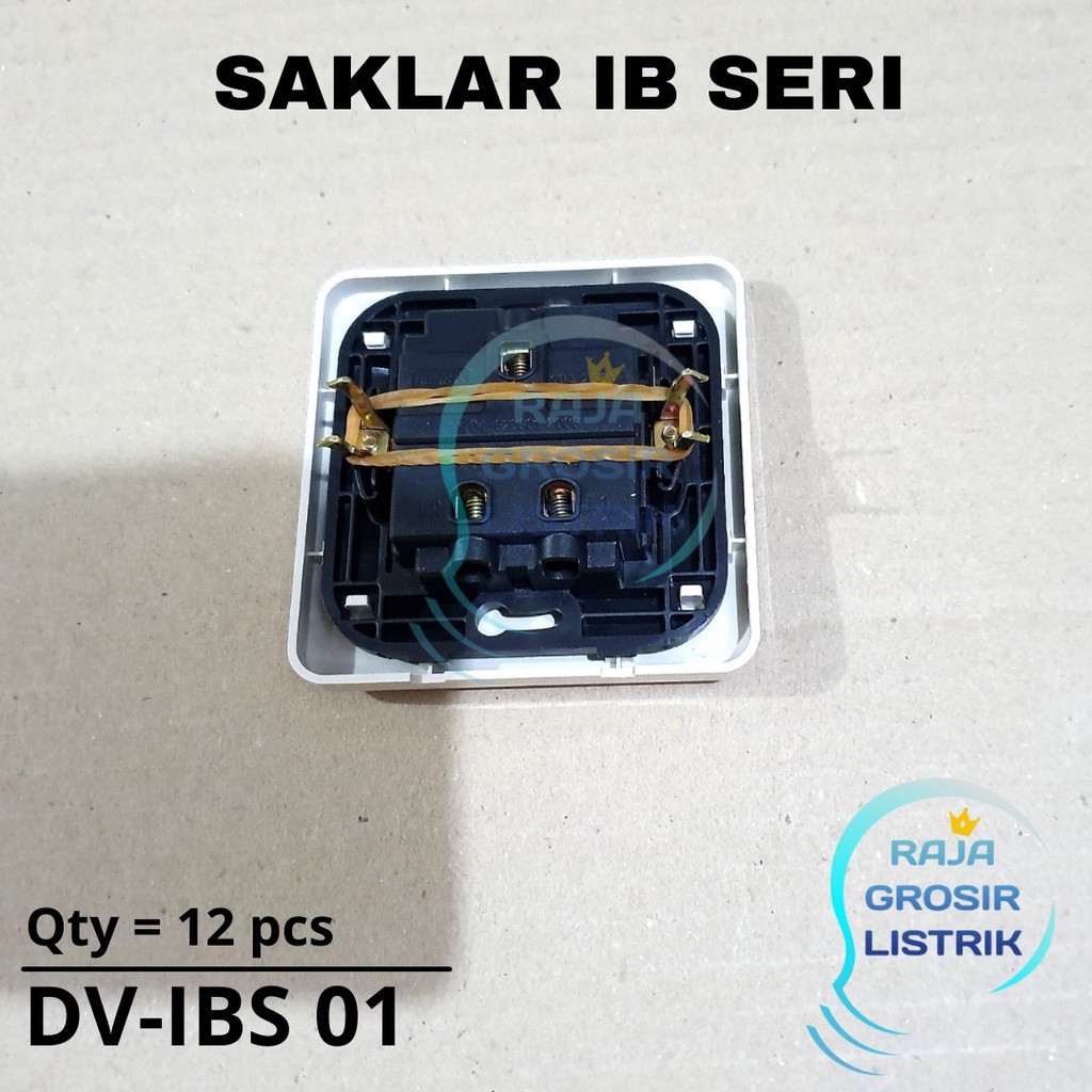 Grosir 12 Pcs Dutron Saklar Seri DV IBS 01 Double Ganda Inbow IB Tanam