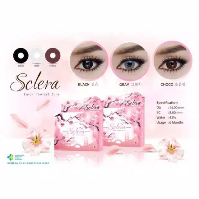 SCLERA Softlens (1 Pasang + Free Lenscase) ORI DEPKES / Scelera Effects Contact Lens