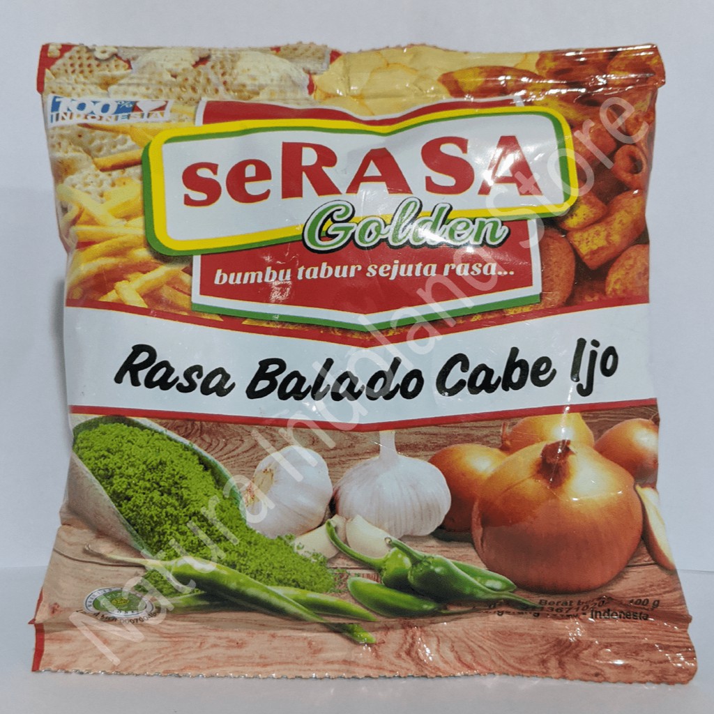 

SERASA GOLDEN Bumbu Tabur 100 gr : Rasa BALADO CABE IJO