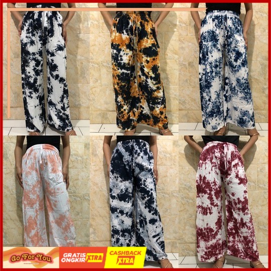Kulot Tie Dye | Celana Kulot Tie Dye - Smoke [Goforyou]
