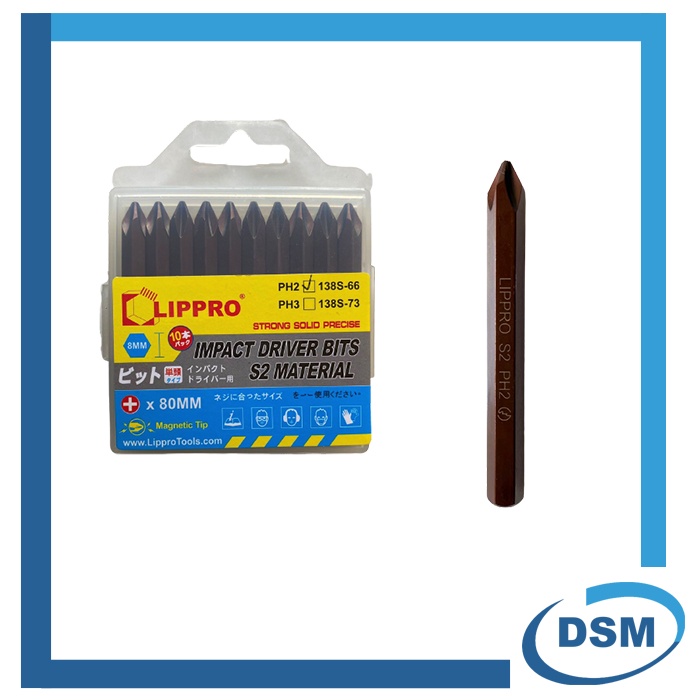 LIPPRO PH2 SATUAN MATA OBENG KETOK PH 2 PLUS GETOK IMPACT DRIVER BITS