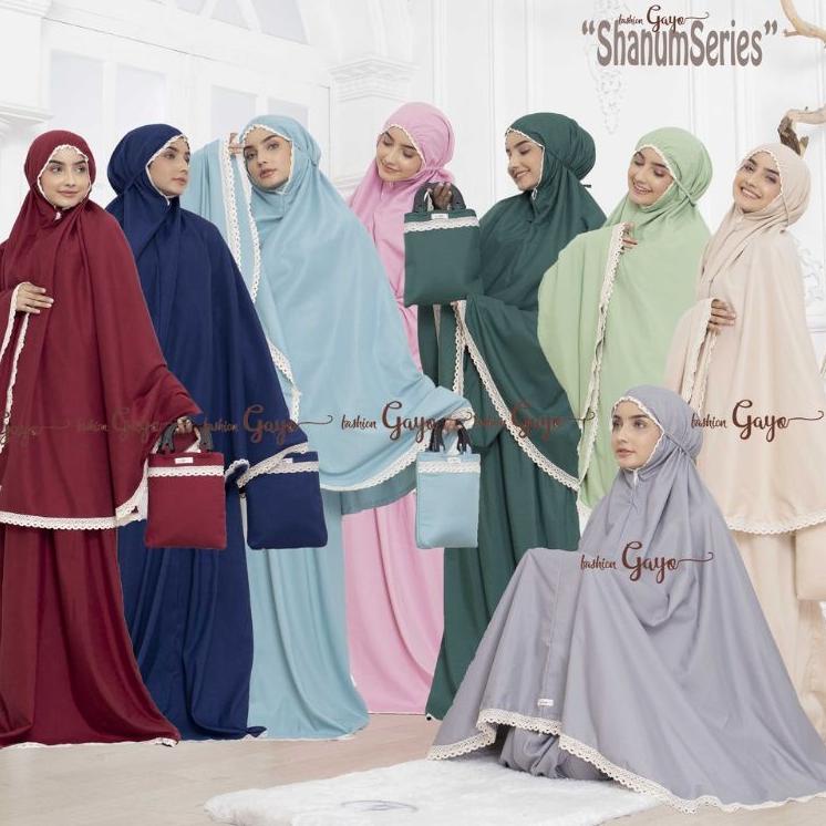 Mukena Gayo mukena dewasa katun polos mukena renda rajut jumbo "PMR.15Jn22ˣ"