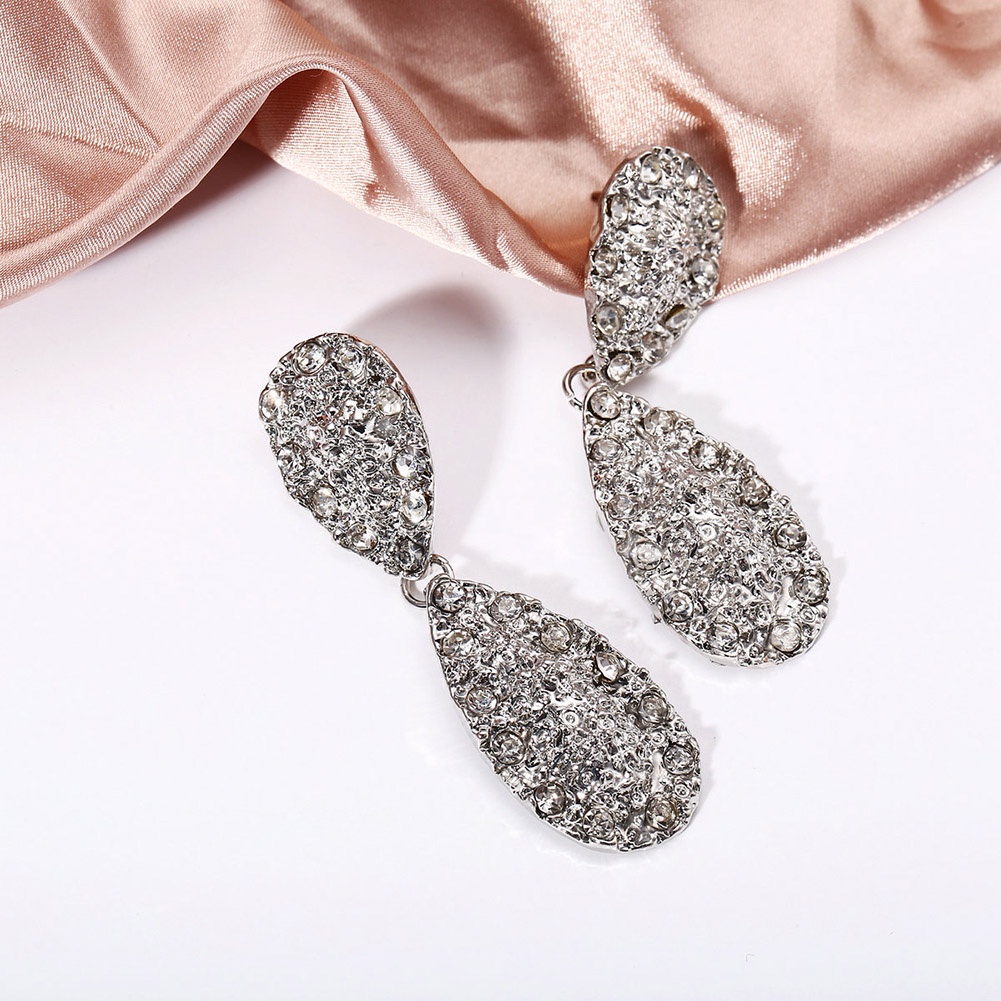 Hu Hu Hu Hu Hu Alat Bantu Pasang Kacamata♡ Anting Tusuk Gantung Wanita Desain Dauntetesan Air Hias Berlian Imitasi Gaya Vintage Untuk Hadiah