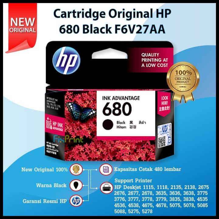 Cartridge Hp 680 Black Original Catridge Hp 1115 2135 3635