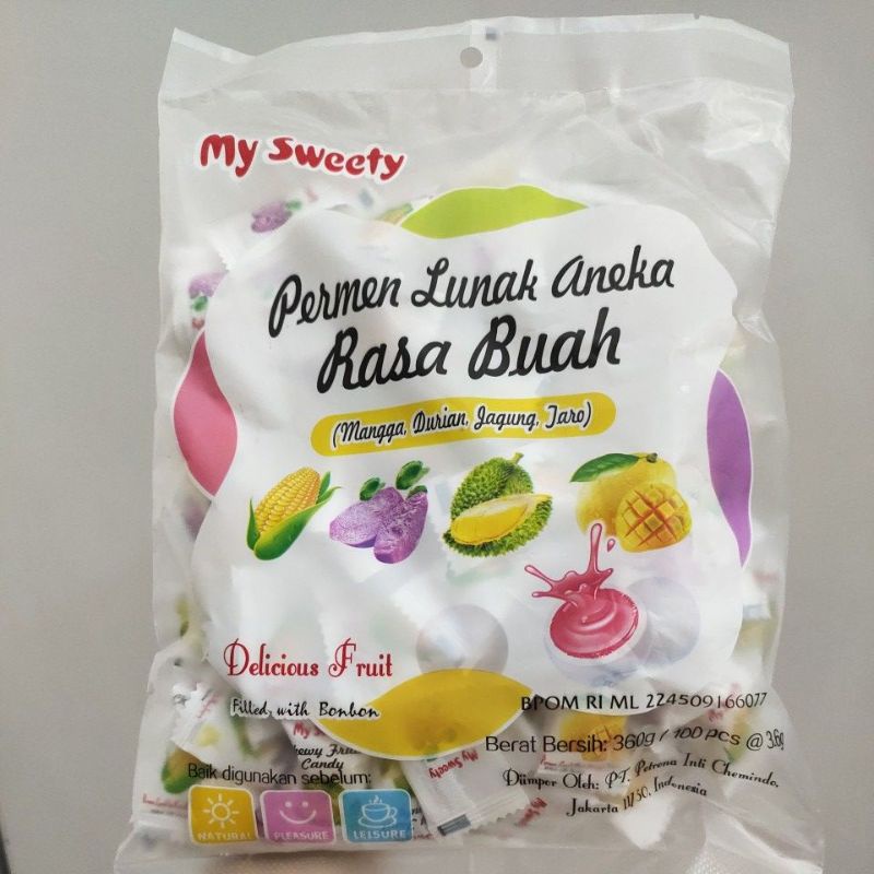 

Permen Lunak Aneka Rasa 360 gr isi 100 pcs