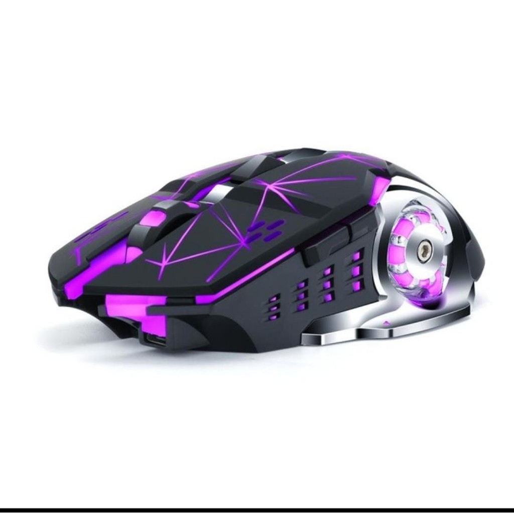 MOUSE GAMING WIRELESS LED T-WOLF Q13 (RGB) SILENT MOUSE - Star Black
