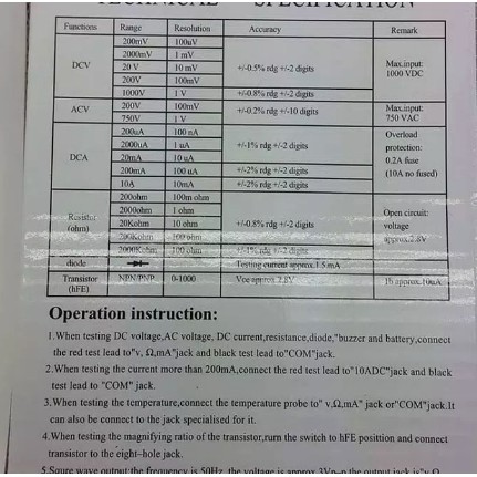 Multi Tester DT830B DT 830B PROMO