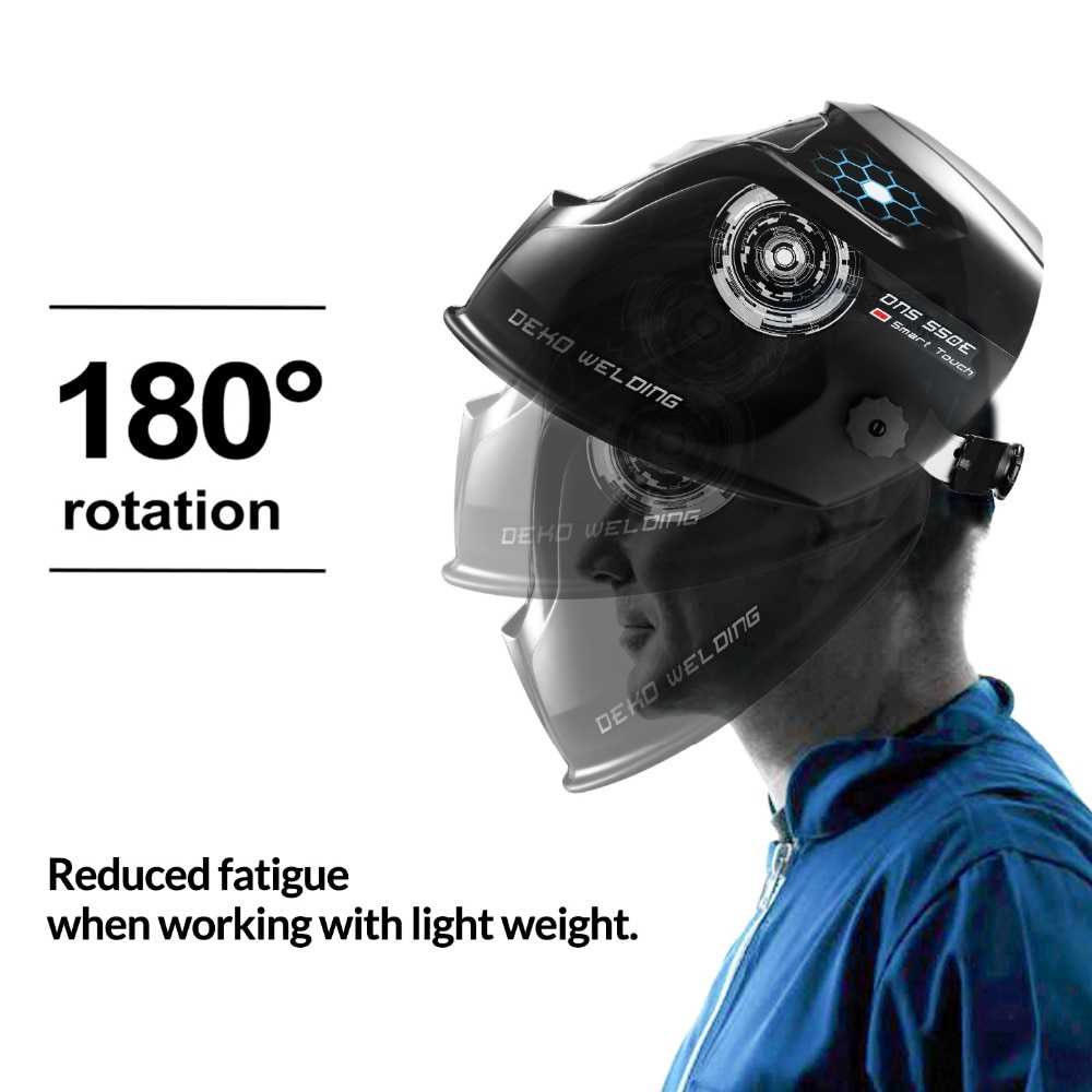 Helm Las Otomatis Auto Darkening Welding Helmet / Topeng Kedok Helm Helem Las Lisrik Auto Drakening Automatic Auto Dark Welding Otomatis Gelap Kacamata Full Wajah Kdk Buka Tutup / Pelindung Mata Wajah Las Listtrik / Kacamata Las Listrik Gelap Terang Murah