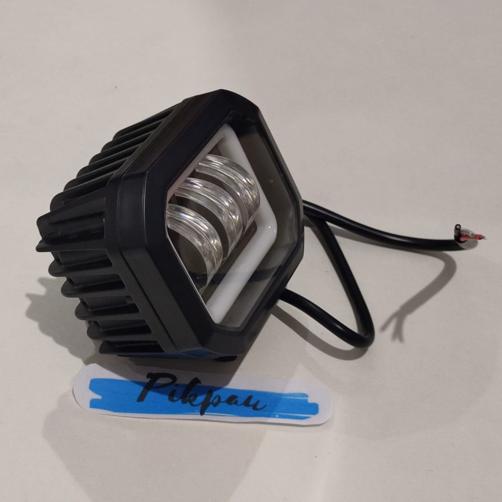Lampu tembak sorot LED CWL 3 mata lensa 6D 60watt cree angel eye biru