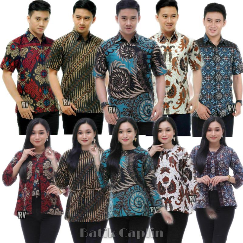 Atasan Couple Baju Batik Pria Wanita Maura Couple- Batik Couple keluarga sania ruffle ori ndoro jowi DNT Terbaru Dan Termurah 2020 Modern