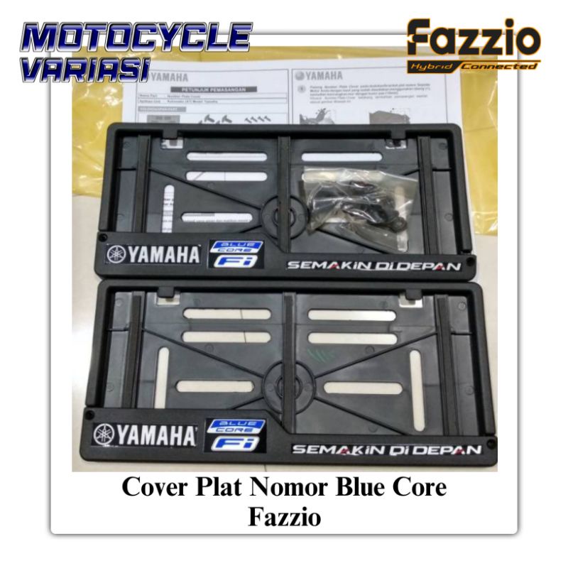 Cover Plat Blue Core Yamaha Cover Plat Nomor Fazzio NMAX XMAX LEXI