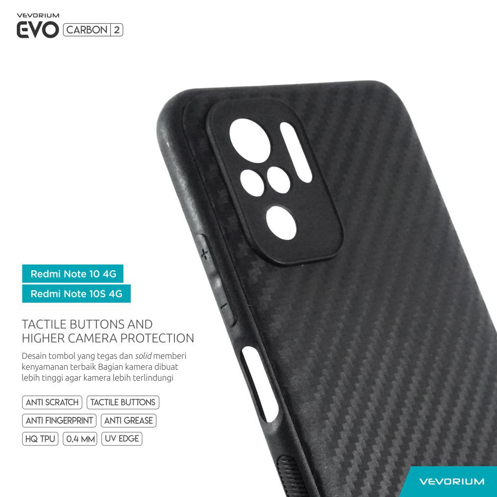 VEVORIUM EVO CARBON Xiaomi Redmi Note 10 PRO 10 10S 4G Soft Case Softcase