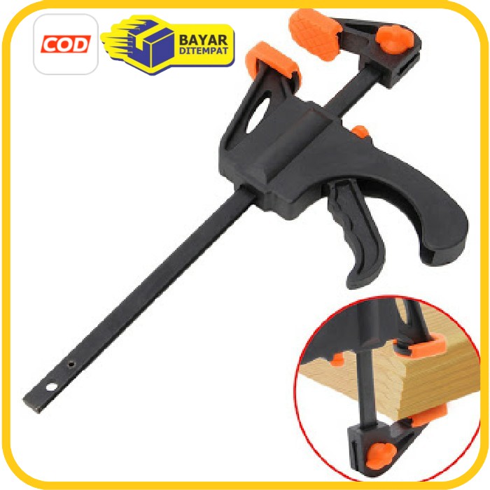 Jepitan Klem Kayu F Clamp 4 Inch 4" F Klem Catok Kayu Alat Pertukangan Klem F