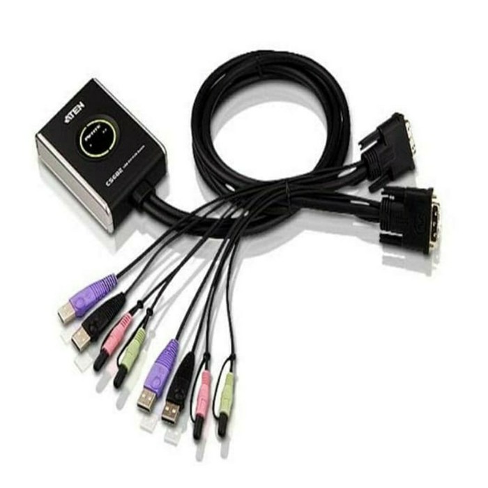 ATEN CS682 1 Console USB DVI-D 2 Pcs USB DVI With Audio