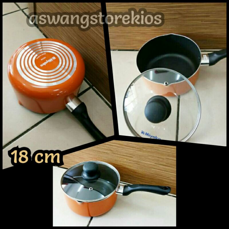 Panci Gagang/Saucepan Miyako Bahan Teflon