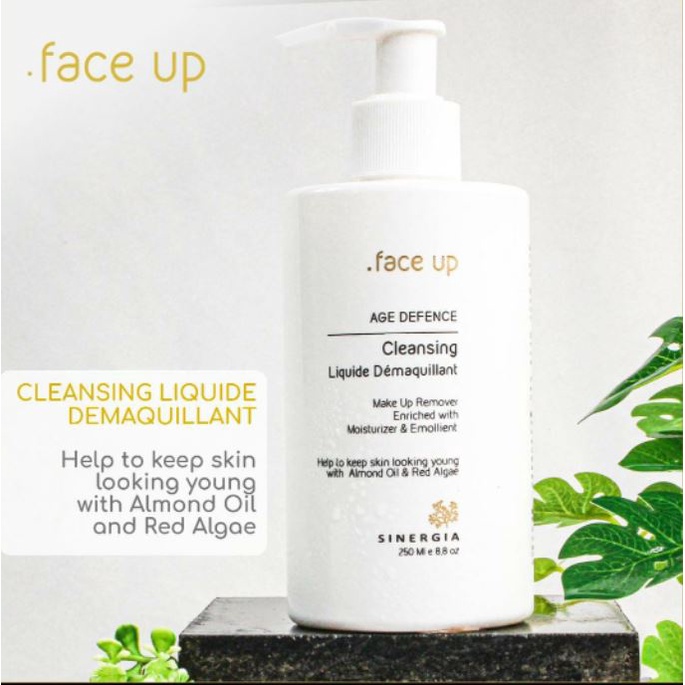 ☘️Yuri Kosmetik☘️ Face up Age Defence Cleansing liquide 250ml PEMBERSIH WAJAH