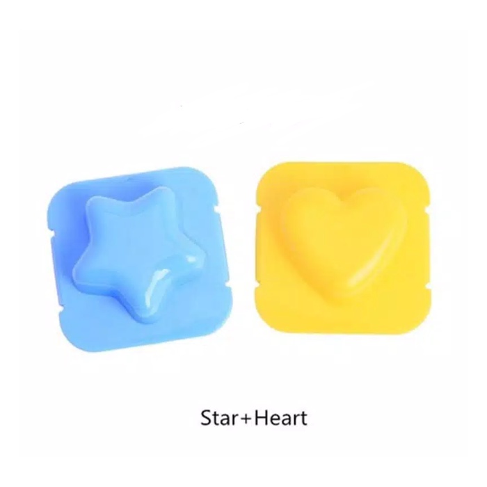 Cetakan Telur Hati dan Bintang Mold Egg Star Heart Sandwich Unik bento nasi kuning bekal sekolah ana