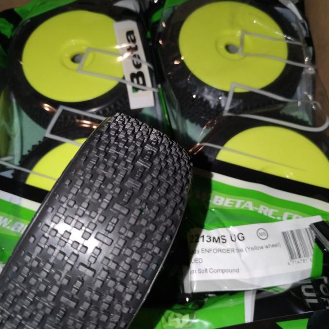 ban BETA enforcer 1:8 buggy offroad yellow wheel medium compund murah