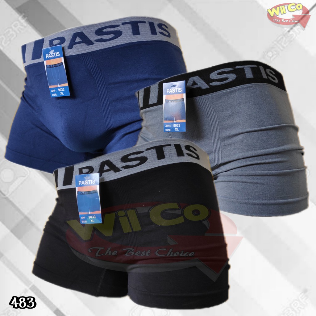 K483 - [Harga Per 1 Potong] CELANA DALAM PRIA [BOXER] PASTIS SIZE M - XL