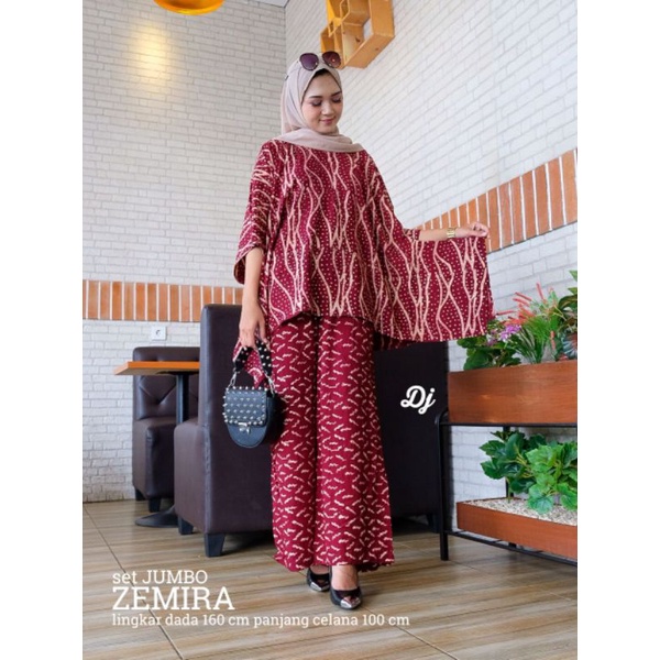 SET JUMBO ZEMIRA/ ONE SET JUMBO/ SETELAN CELANA PANJANG JUMBO
