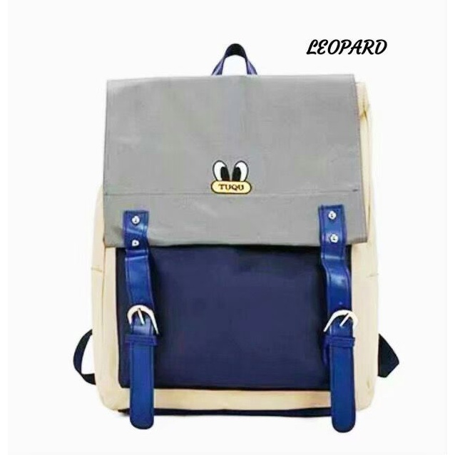 Ransel Korea Motif BEBEK Gesper Dua Kombinasi Warna