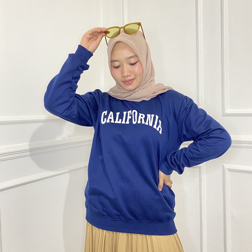 BASIC CALIFORNIA SWEATER  II SWEATER  CRAWNECK PRIA DAN WANITA II 11 WARNA