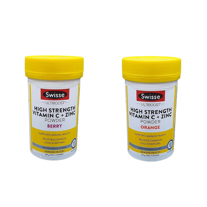 Jual Swisse Vitamin C + Zinc Powder BERRY / ORANGE 150g Meningkatkan