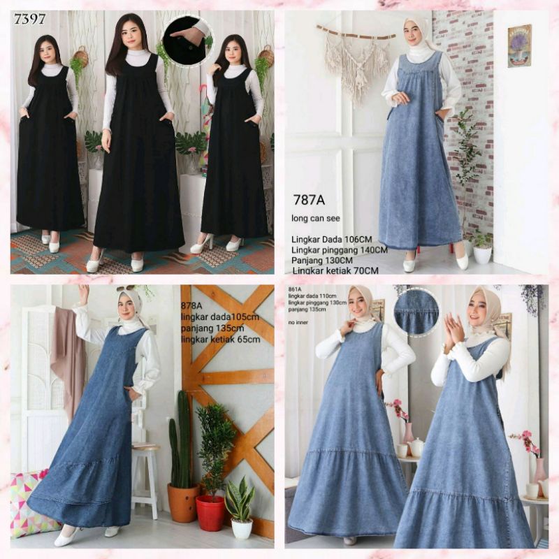 POLO BORDIR KENZI DRESS JEANS BLACK JUMBO BIG SIZE OVERALL