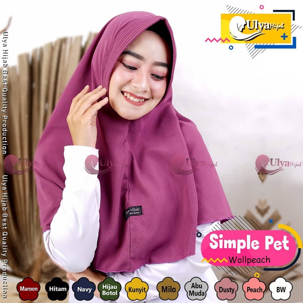 Simpel Daily Hijab Instan Murah Berkualitas Simpel Ped ORIGINAL PRODUK ULYA HIJAB