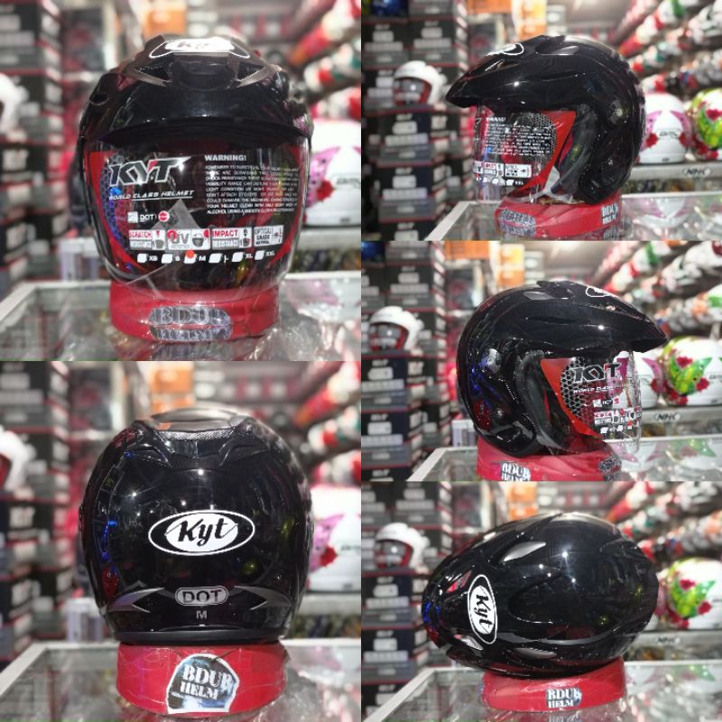 HELM KYT VENOM RR & ROMEO SOLID SERIES 100%  ORIGINAL SNI-DOT-Romeo itam glossy