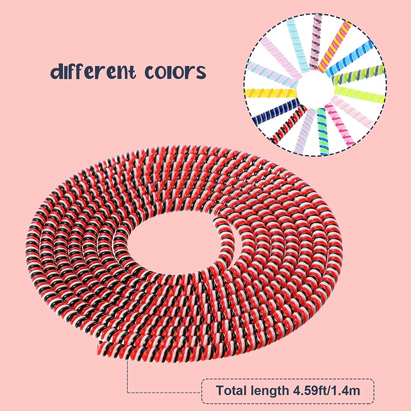 [Harga Grosir](Harga Grosir) Tali Spiral Pelindung Kabel Data / Charger USB / Headphone Tahan Lama Panjang 1.4m/Hot Sale