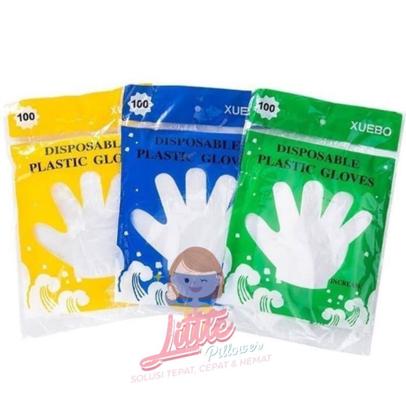 DISPOSIBLE GLOVES - Sarung Tangan Plastik isi 100pcs Tebal