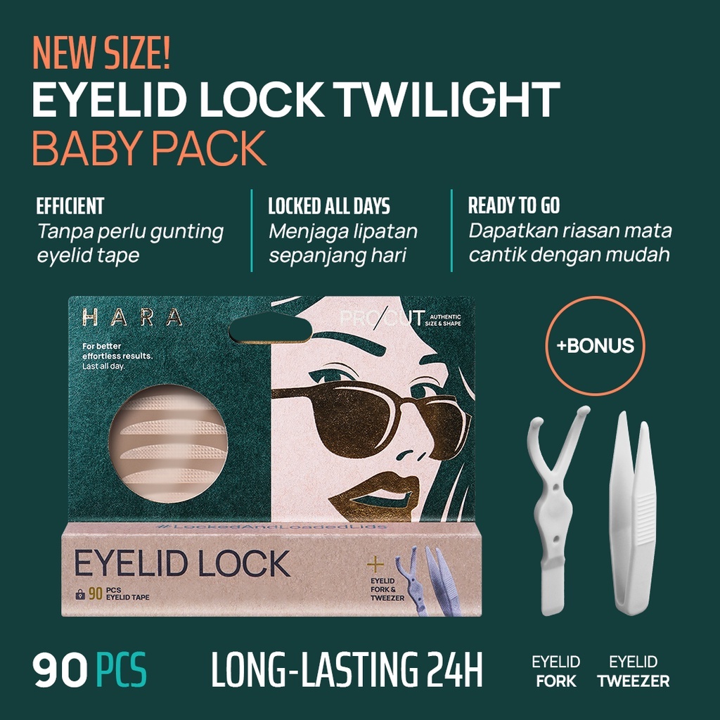 HARA Eyelid Lock Regular Slim | Expert Slim | Twilight |, Skot Mata 3M Eyelid Tape Transparan Berpori 5.0